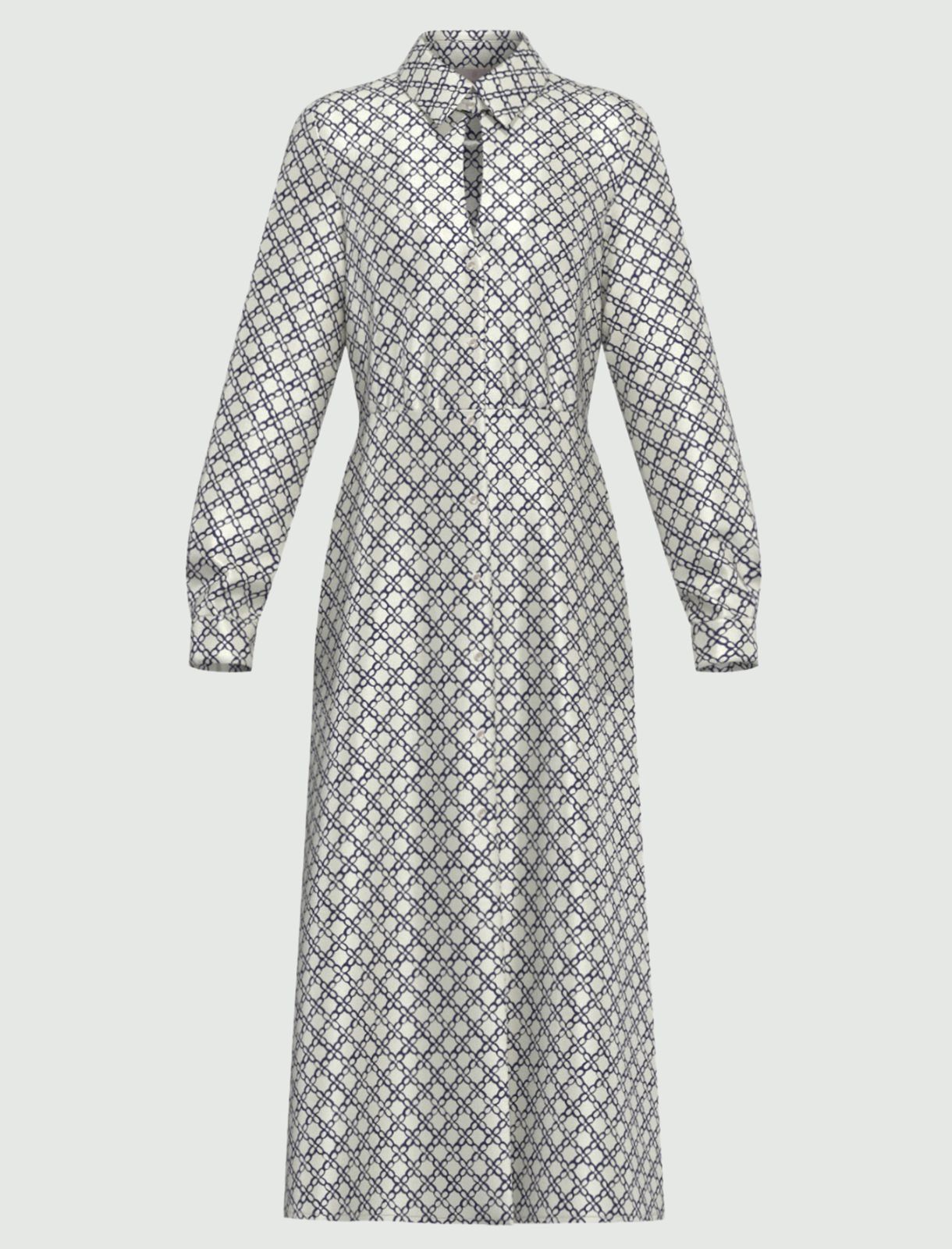 Printed twill shirt dress - WHITE - Emme - 6