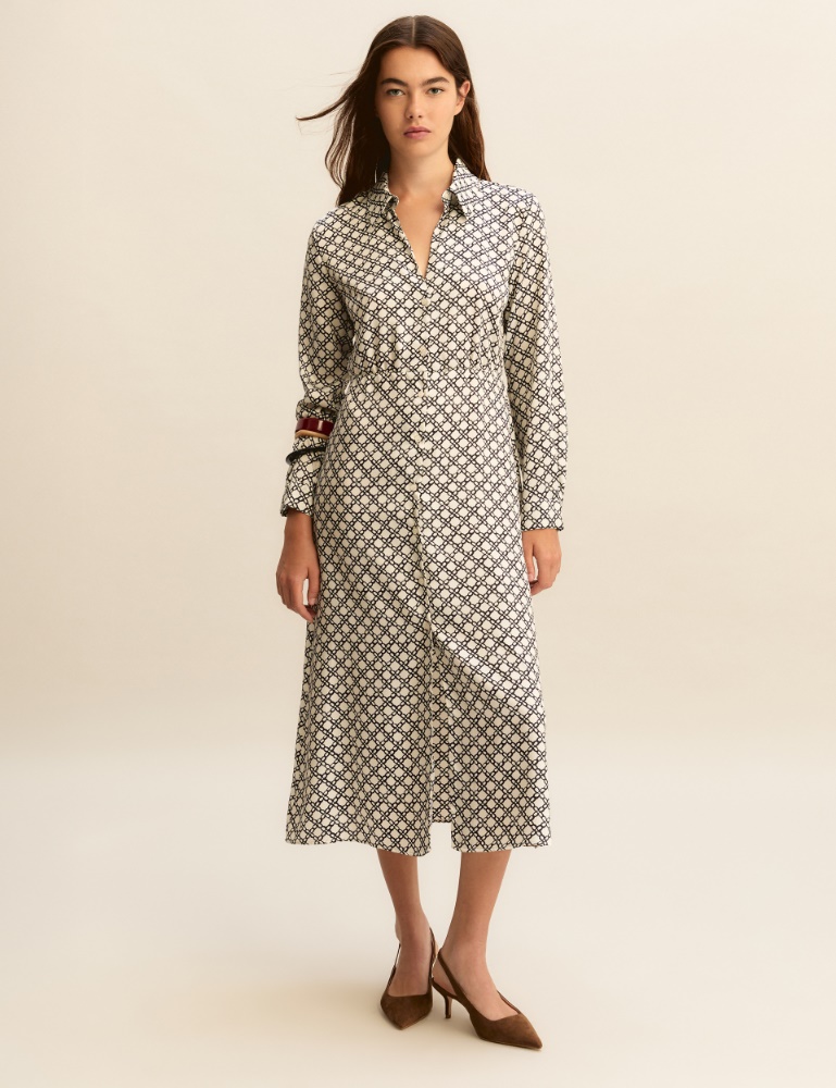 Printed twill shirt dress - Emme - 2