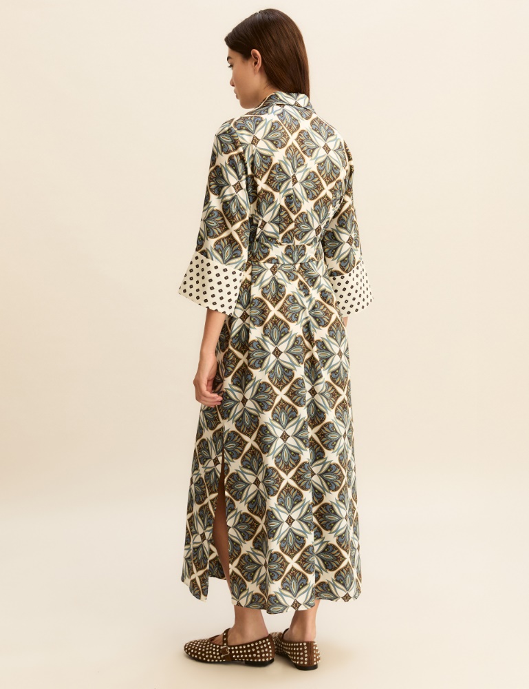 3/4-sleeve twill shirt dress - Emme - 4