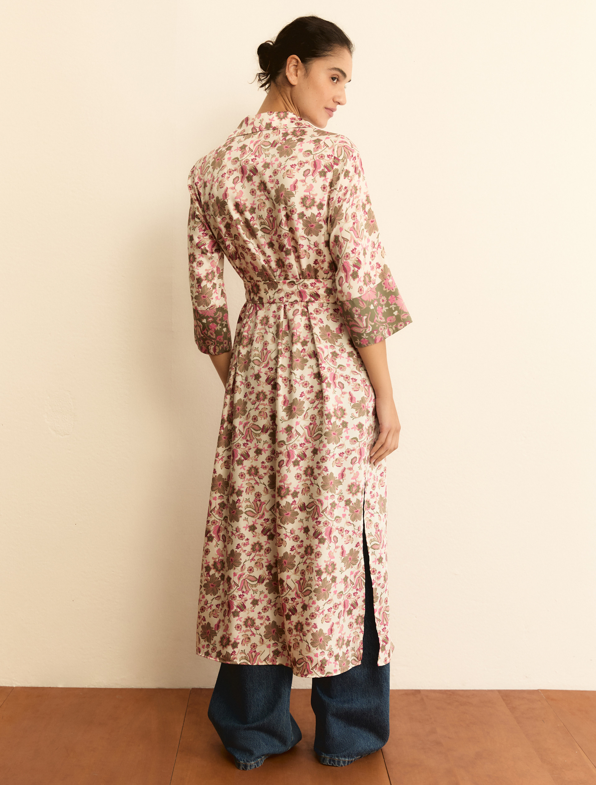 Chemisier a manica tre quarti in twill - ROSA PERLATO - Emme - 3