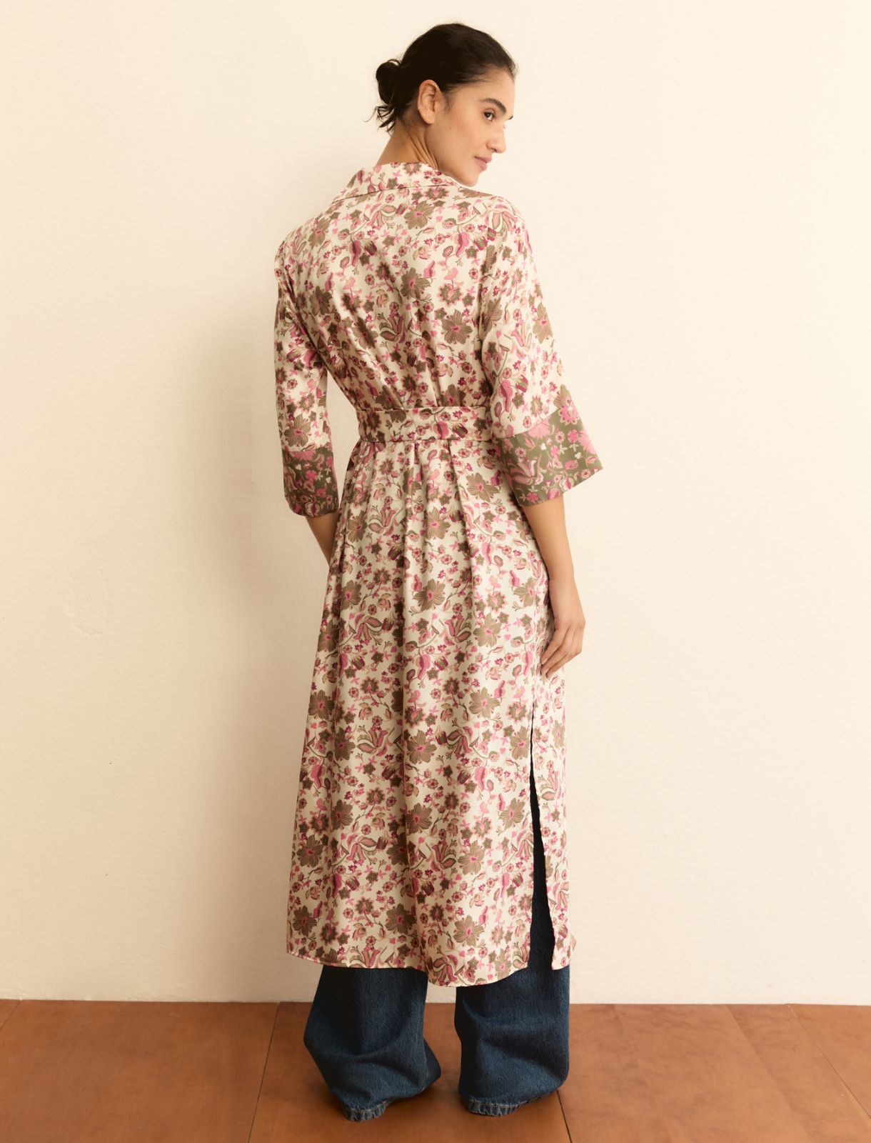 Chemisier a manica tre quarti in twill - ROSA PERLATO - Emme - 3