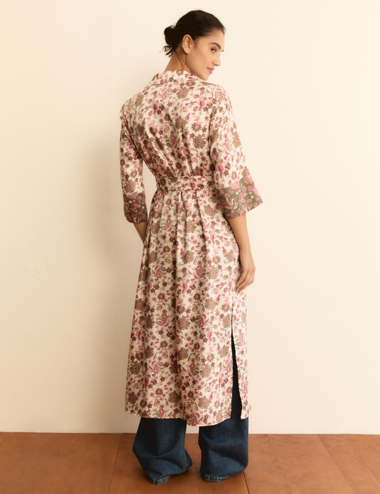 3/4-sleeve twill shirt dress - Emme - 4