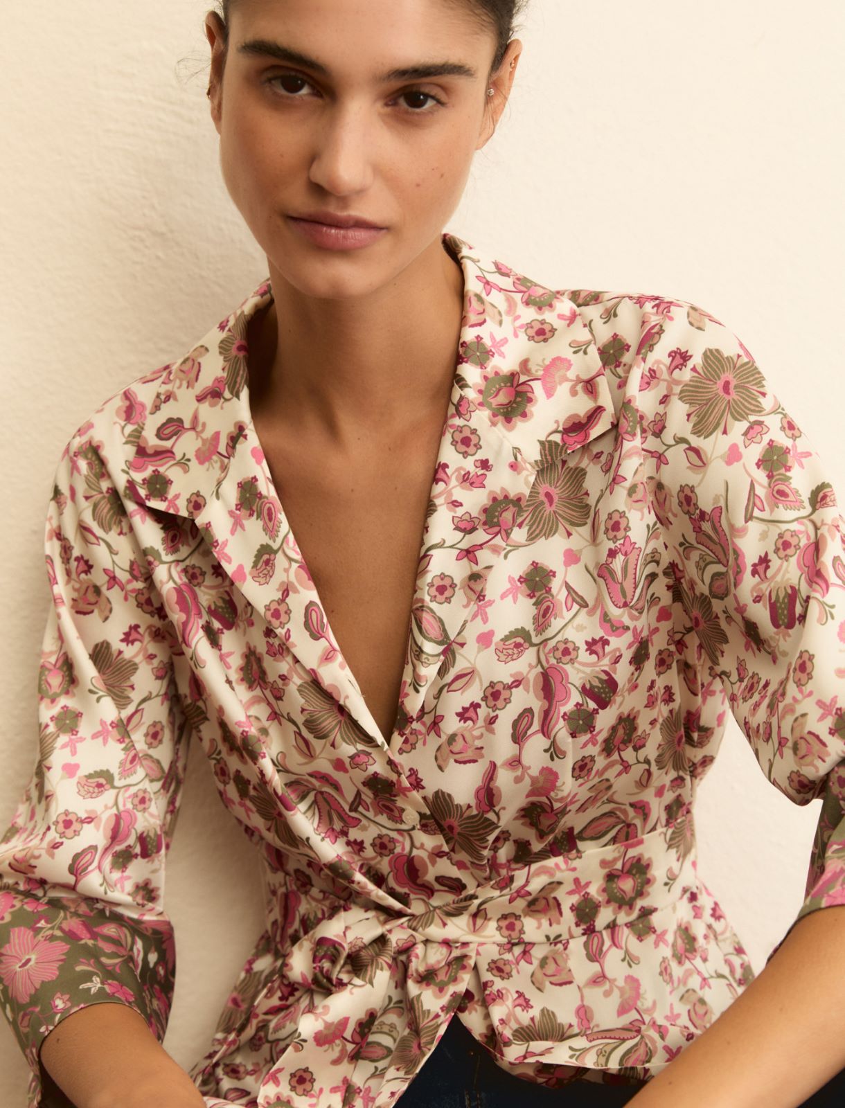 Chemisier a manica tre quarti in twill - ROSA PERLATO - Emme - 5