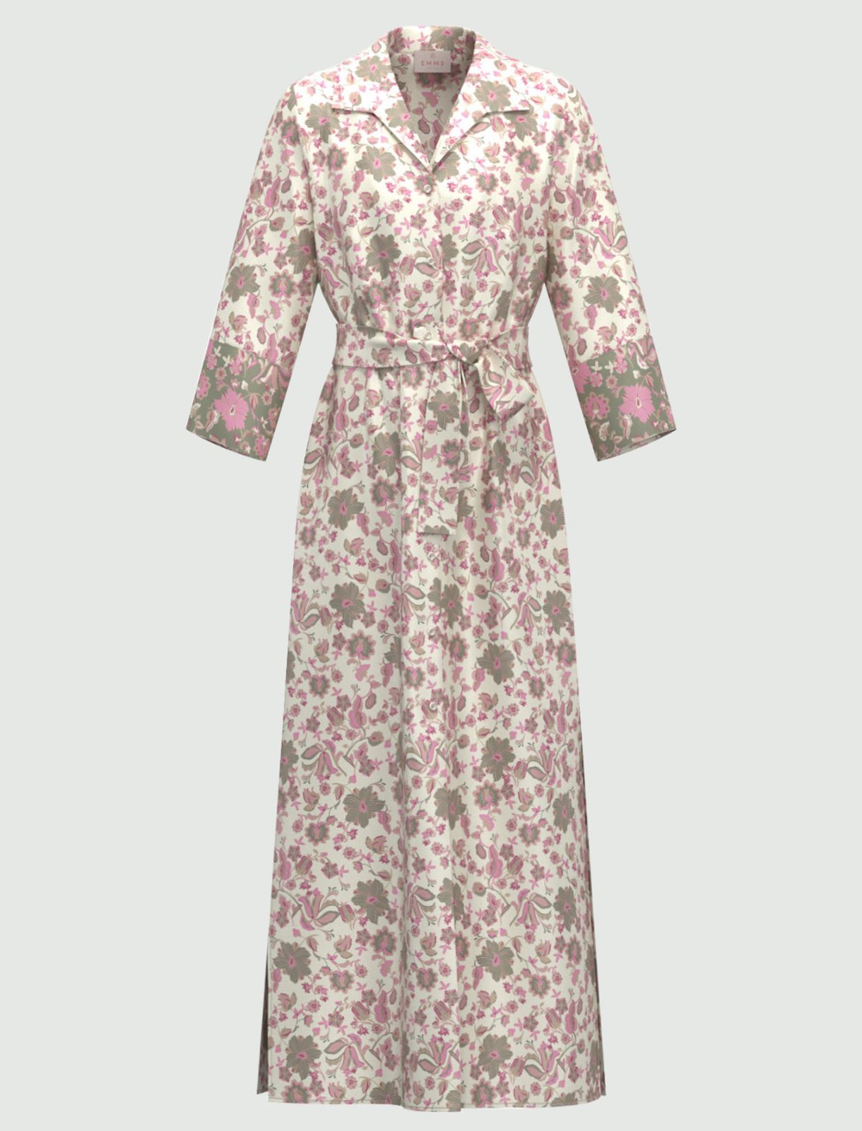 Chemisier a manica tre quarti in twill - ROSA PERLATO - Emme - 4