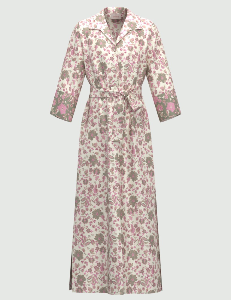 3/4-sleeve twill shirt dress - Emme - 5