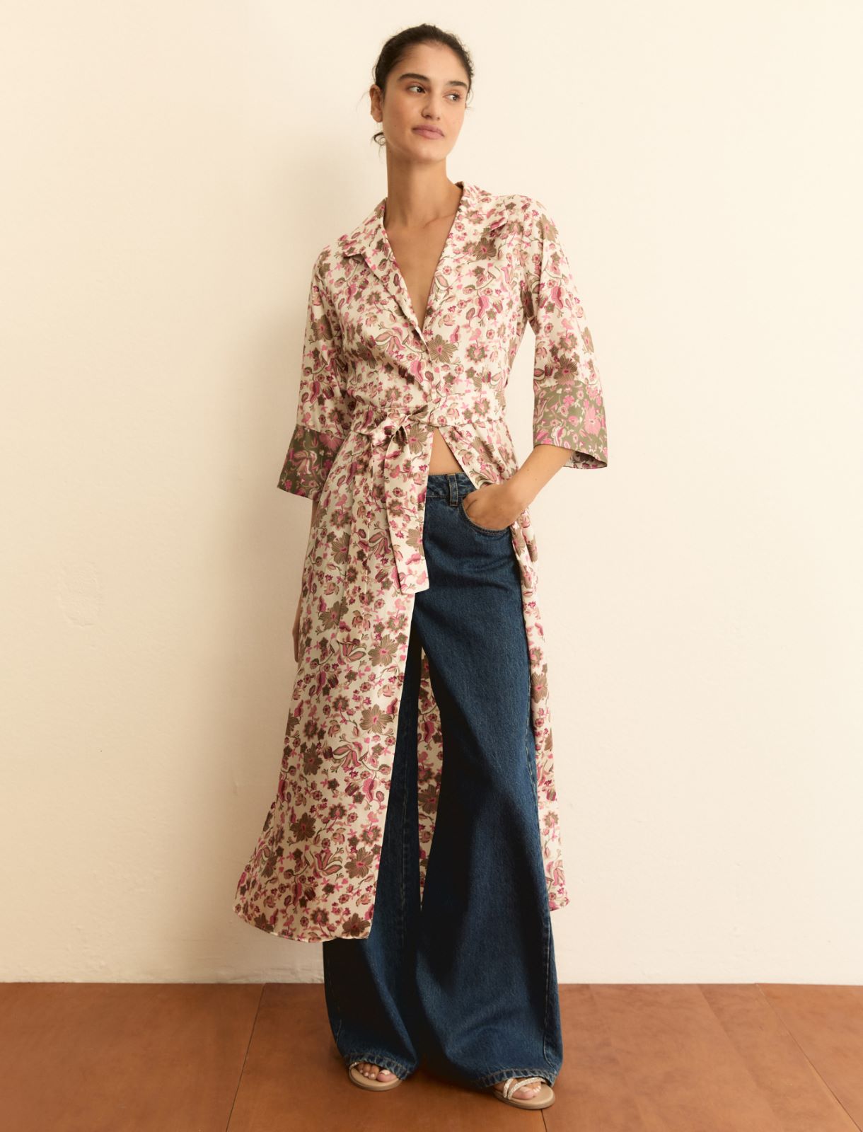 Chemisier a manica tre quarti in twill - ROSA PERLATO - Emme - 2