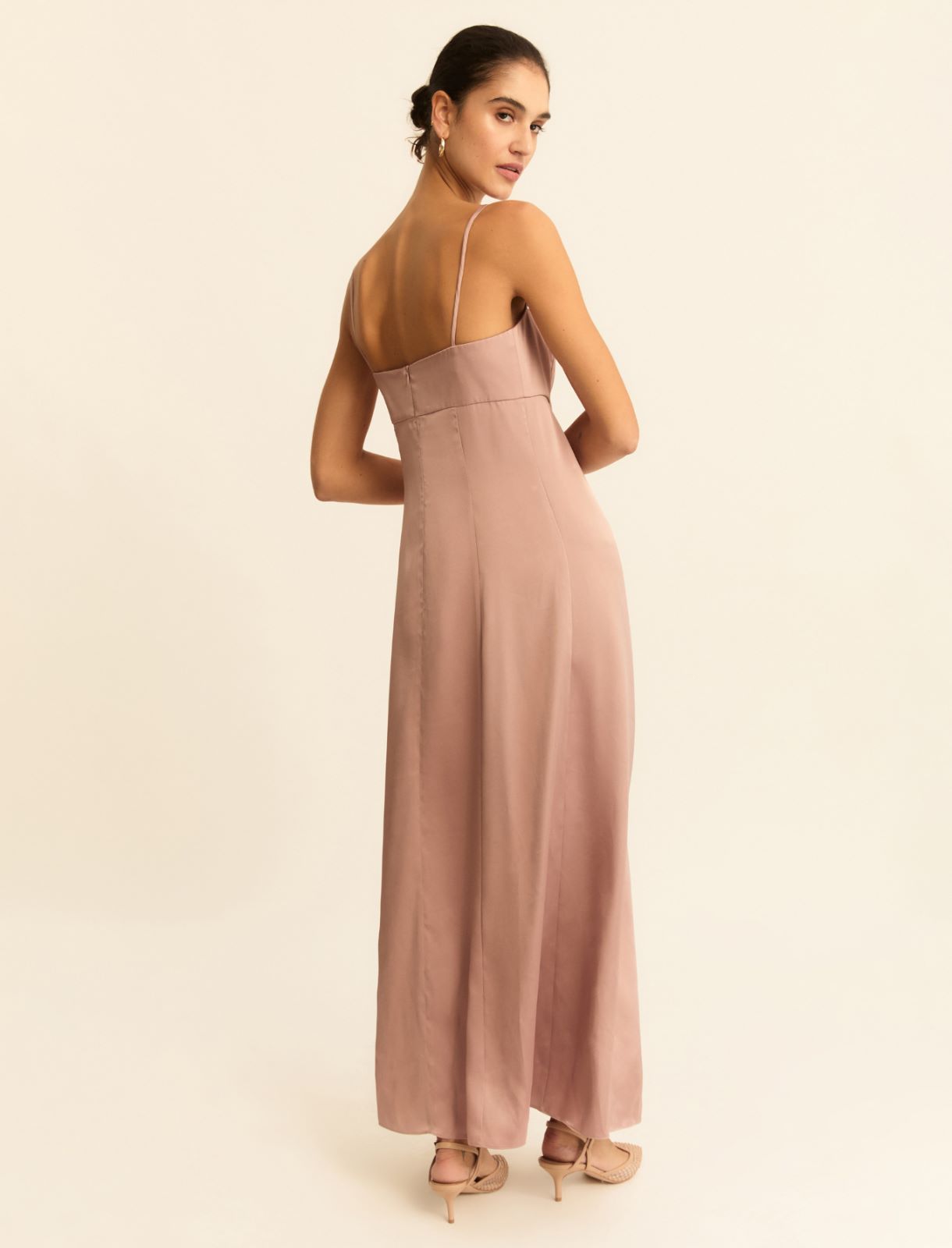 Satin bustier dress - MAUVE - Emme - 3