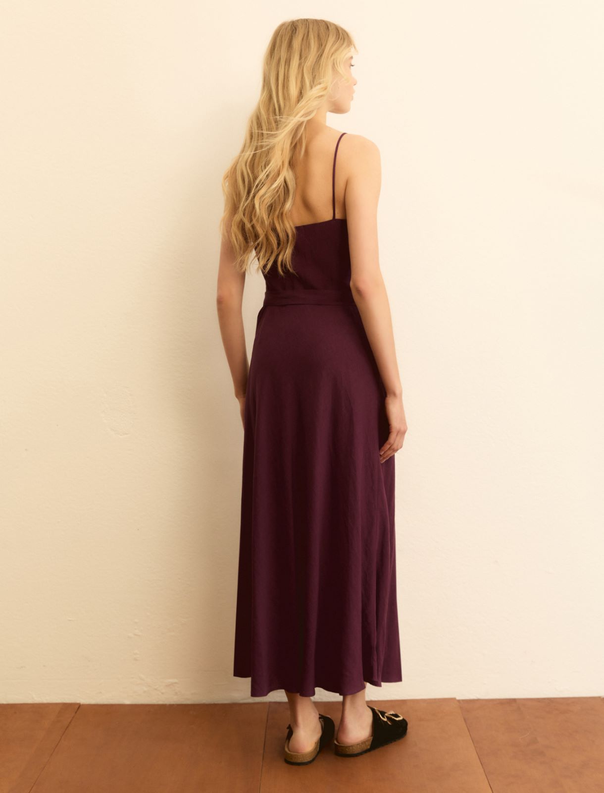 Semi-fitted viscose and linen dress - PLUM - Emme - 3