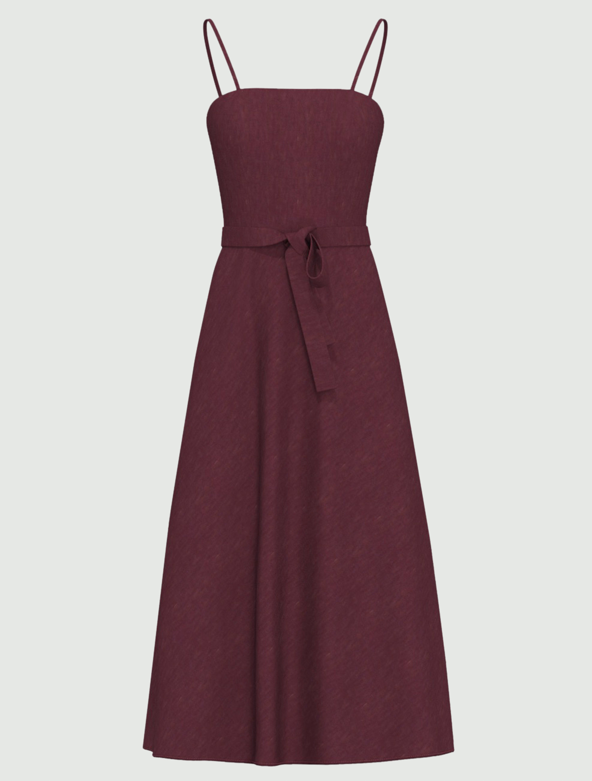 Semi-fitted viscose and linen dress - PLUM - Emme - 4