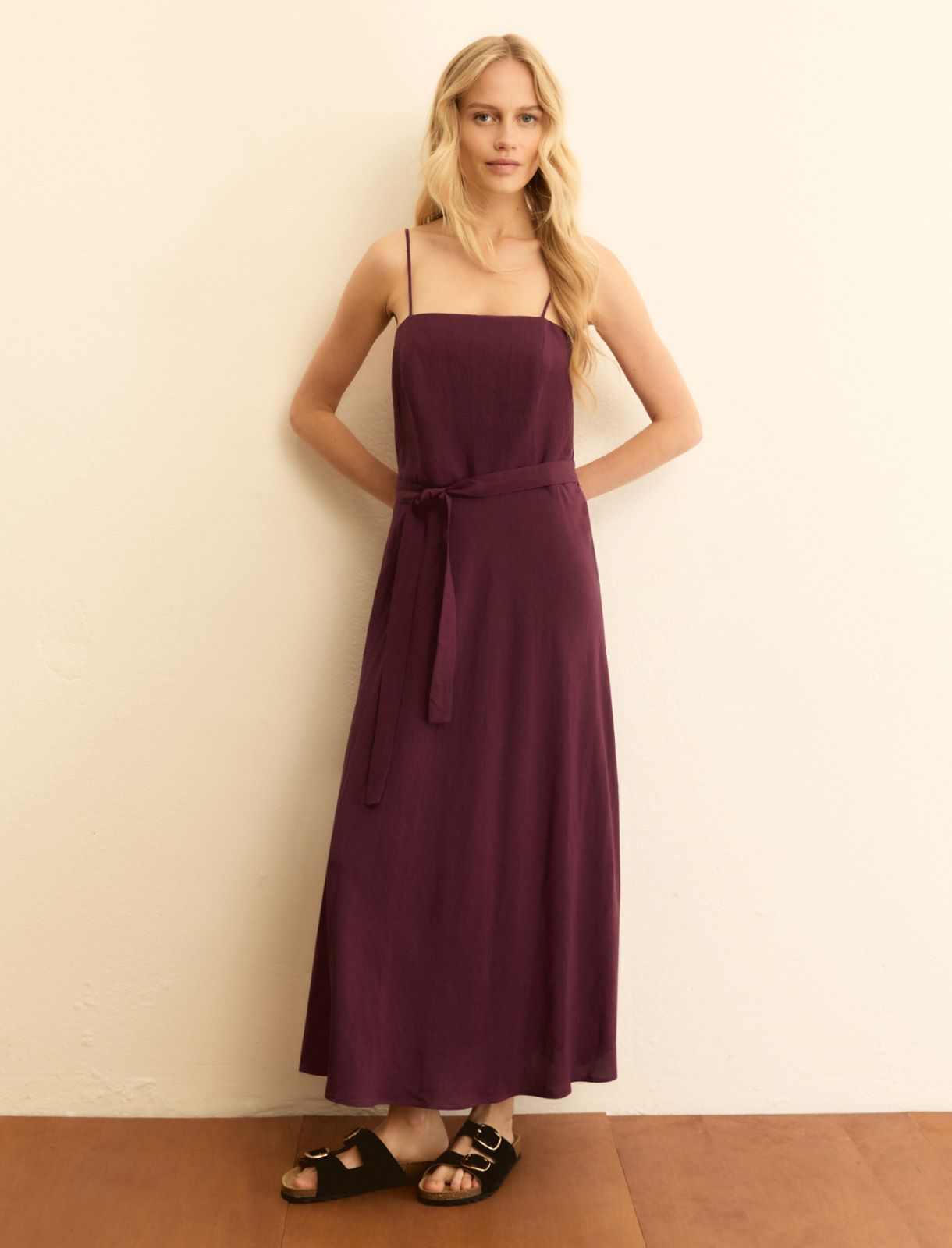 Semi-fitted viscose and linen dress - PLUM - Emme - 2