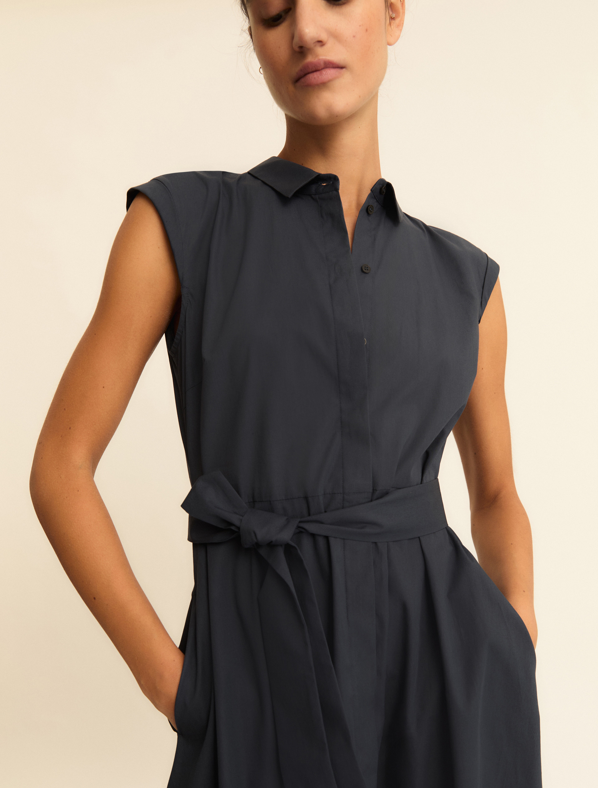 Poplin shirt dress - NAVY - Emme - 4
