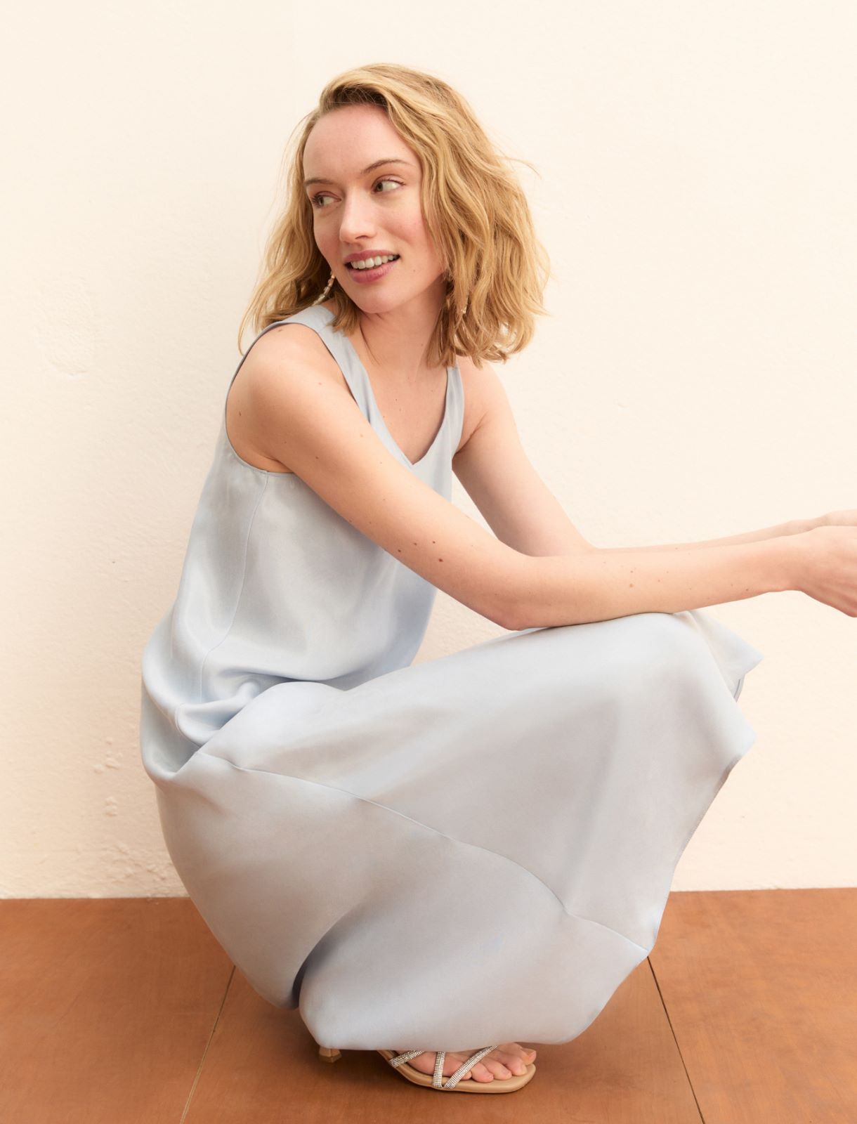 Flowing Lyocell dress - LIGHT BLUE - Emme - 6