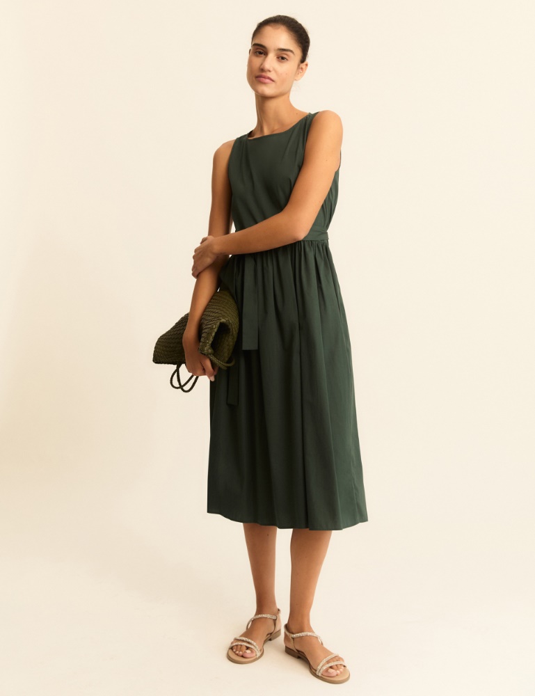 Sleeveless poplin dress - Emme - 4