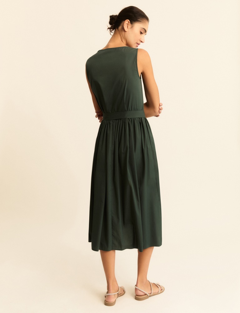 Sleeveless poplin dress - Emme - 3