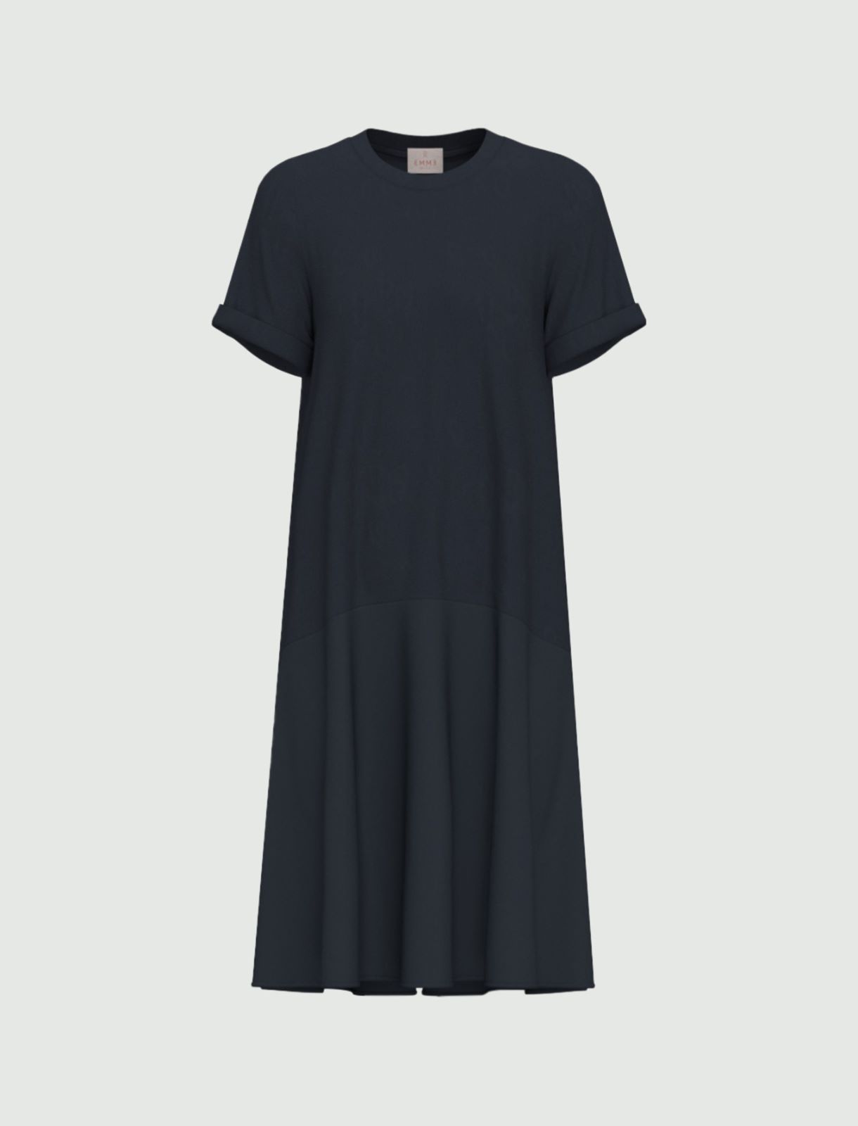 Jersey-flounce dress - NAVY - Emme - 5