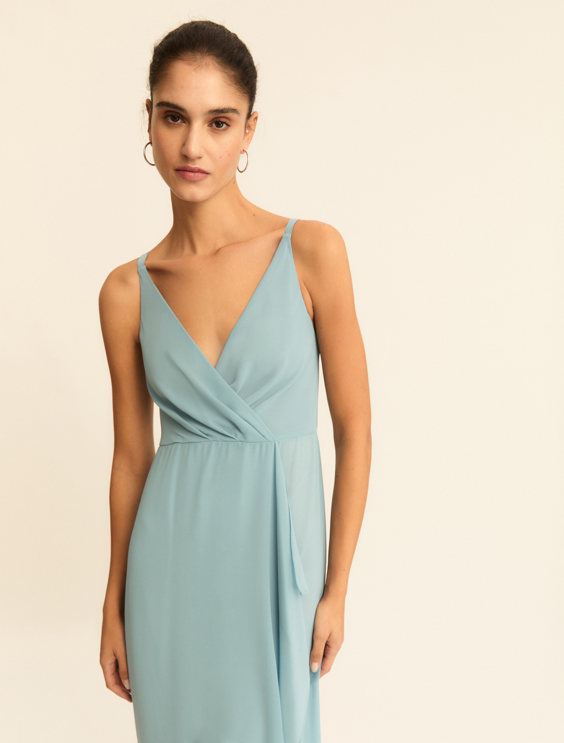 Crepe georgette dress - SKY BLUE - Emme - 5
