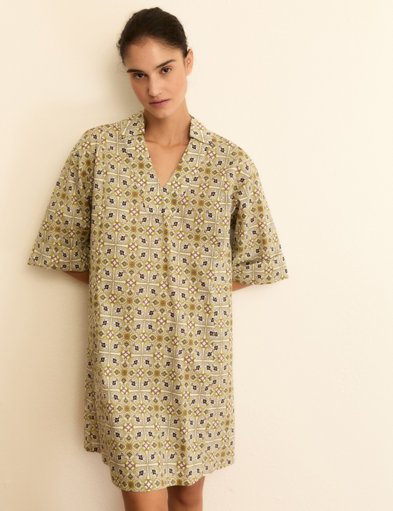 Printed muslin tunic dress - Emme