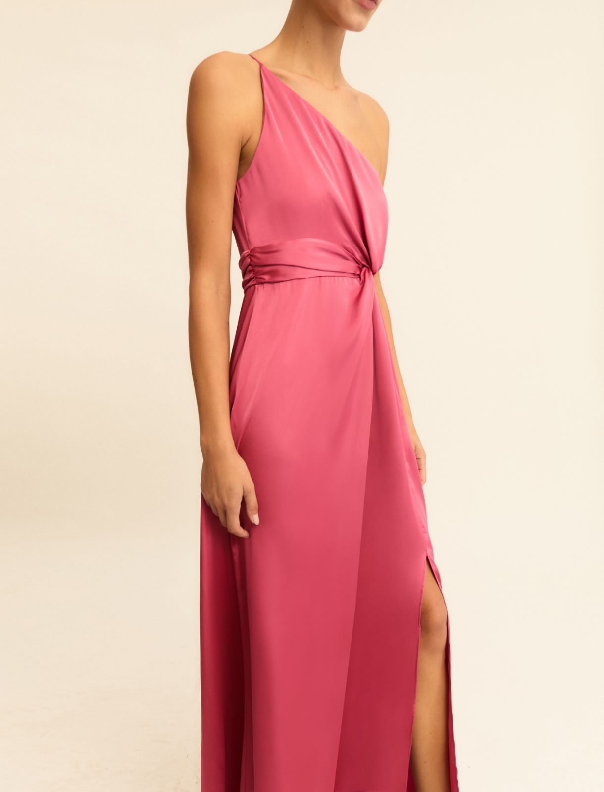 Knot-detail one-shoulder dress - ORCHIS ROSE - Emme - 6