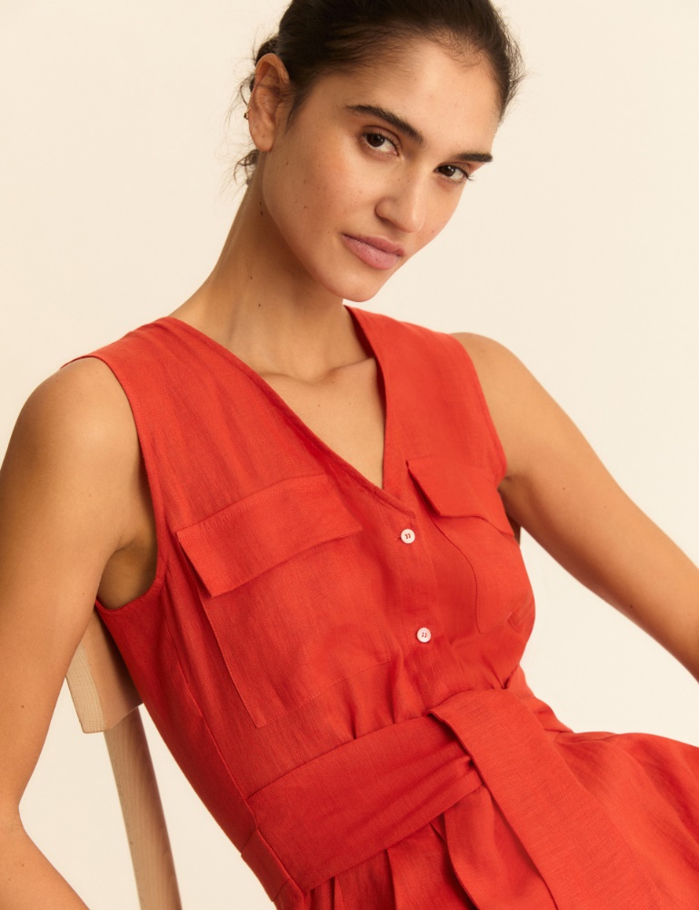 Pure linen jumpsuit - Emme - 5