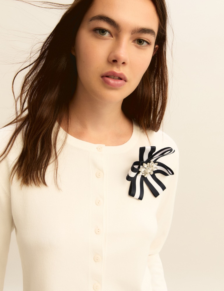 Short stretch viscose cardigan - Emme - 5