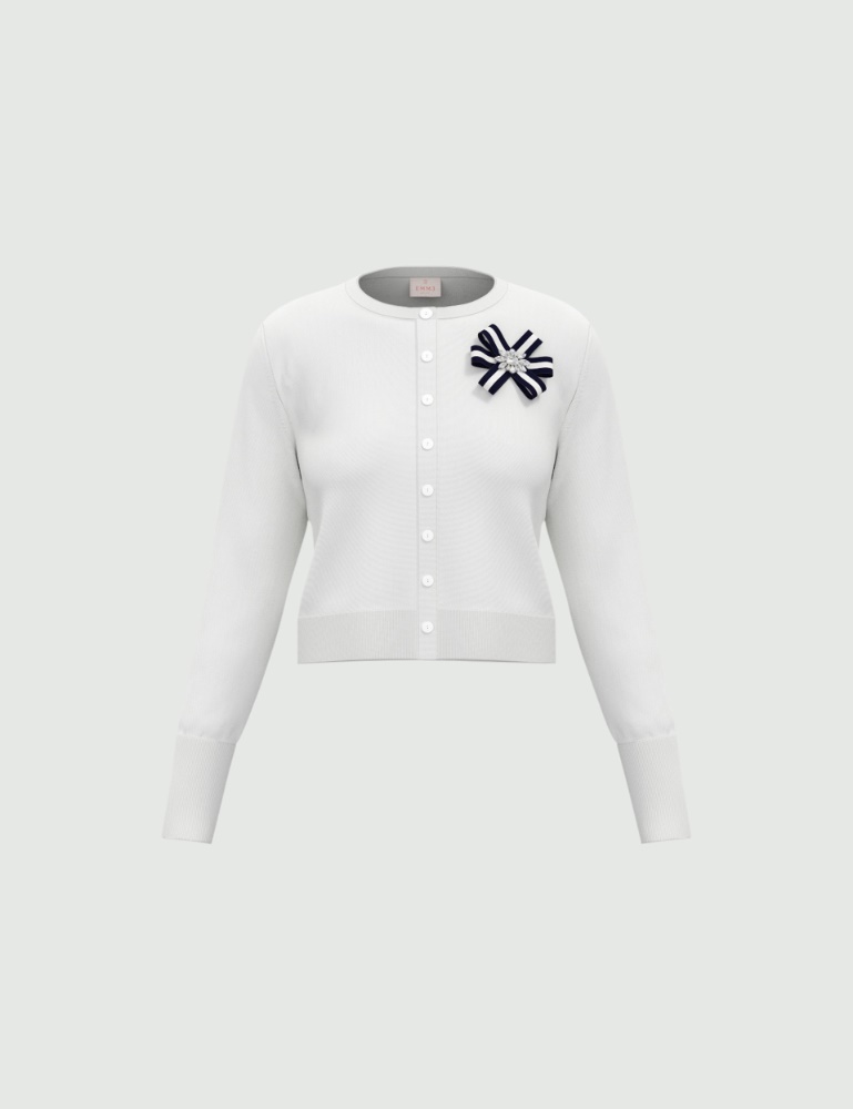 Short stretch viscose cardigan - Emme - 4