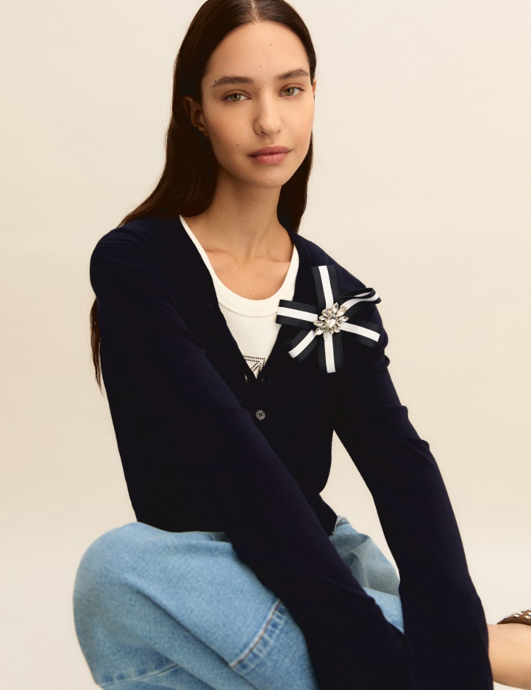 Short stretch viscose cardigan - Emme