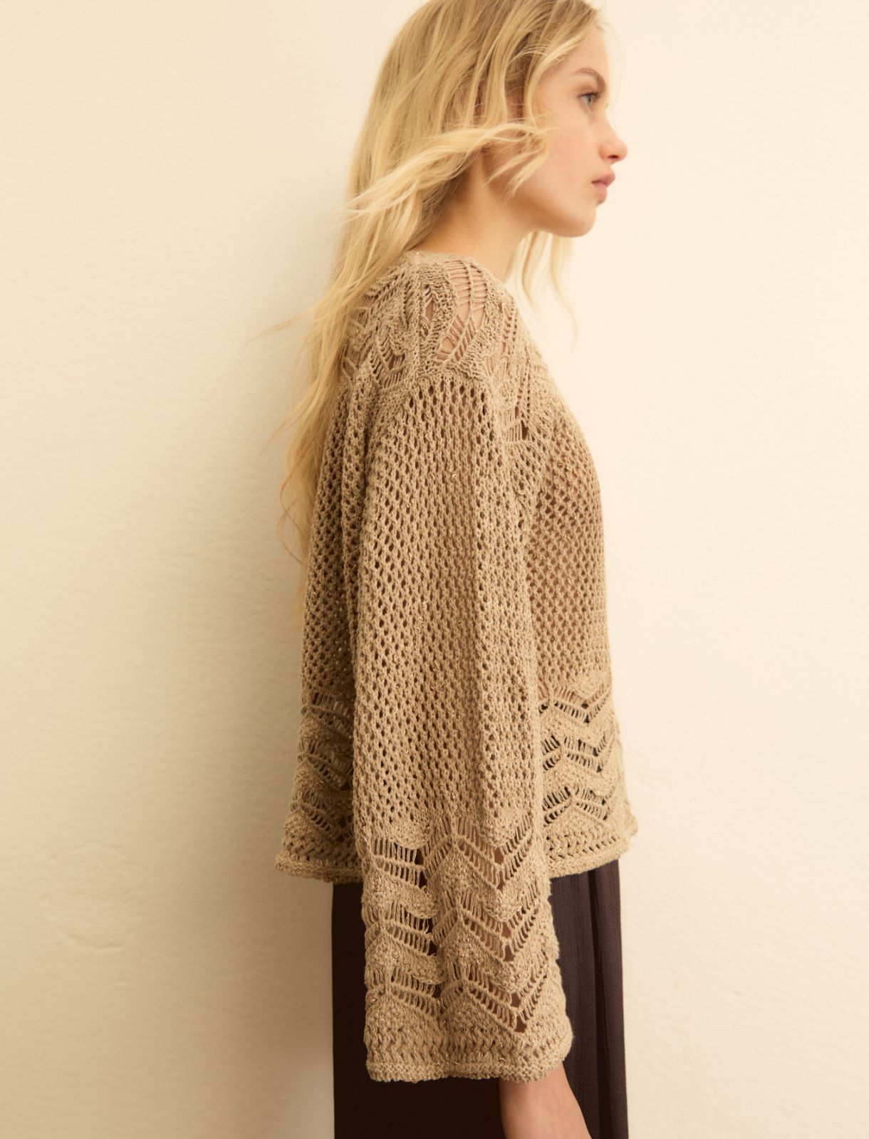 Lurex-detail sweater - CAMEL - Emme - 6