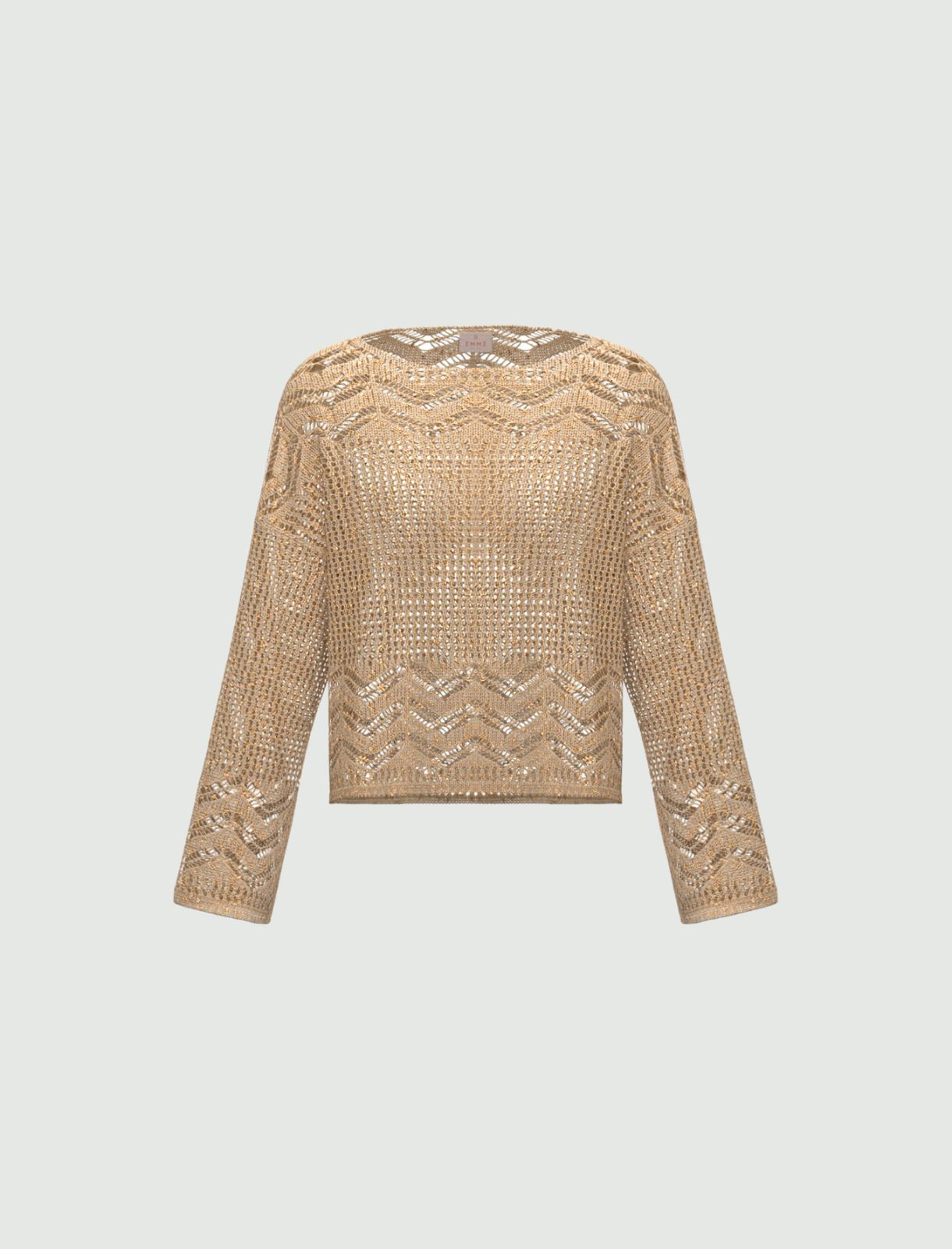 Lurex-detail sweater - CAMEL - Emme - 6