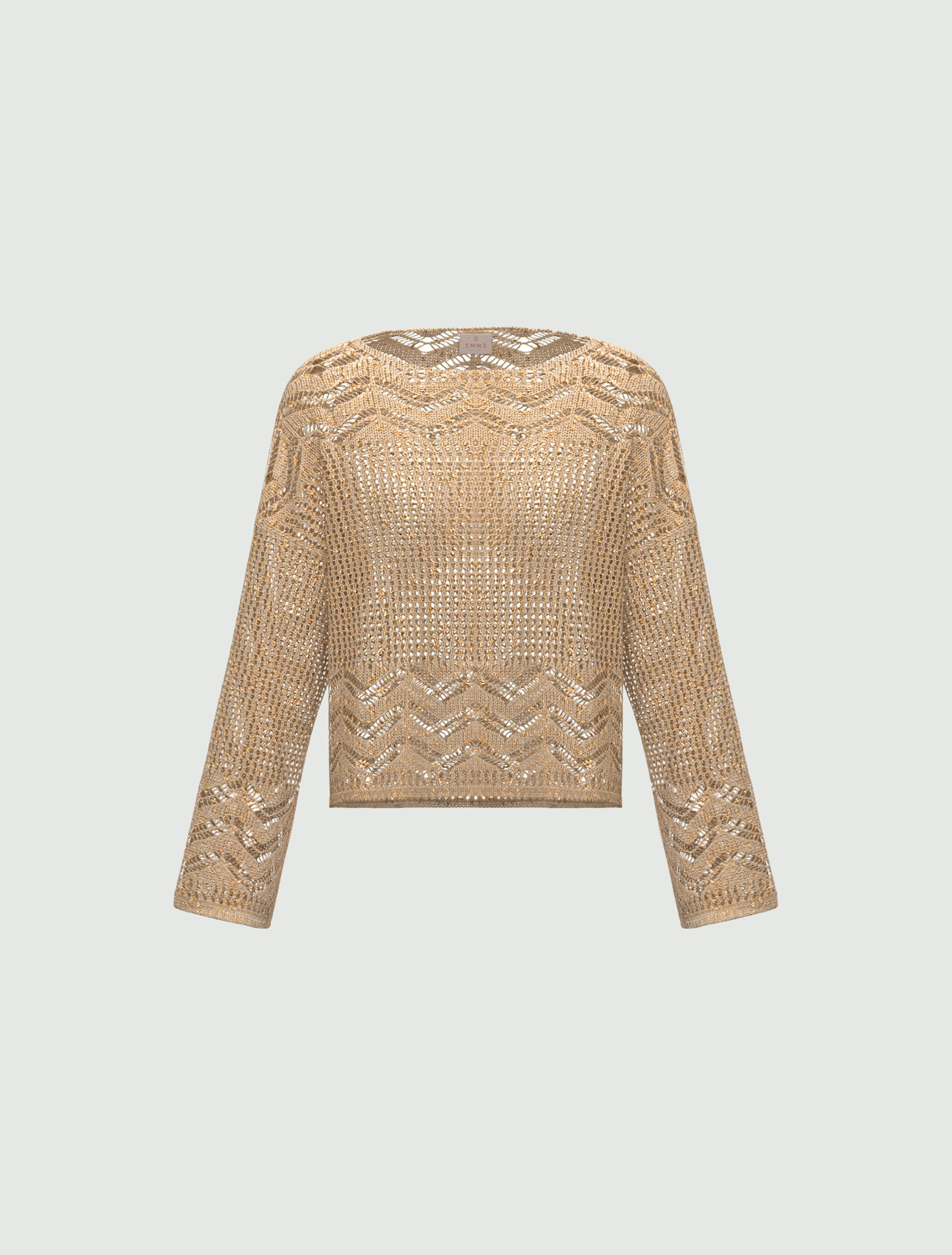 Lurex-detail sweater - CAMEL - Emme - 1
