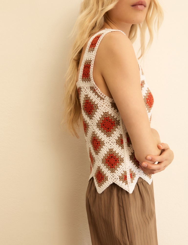 Sleeveless crochet-knit top - Emme - 6