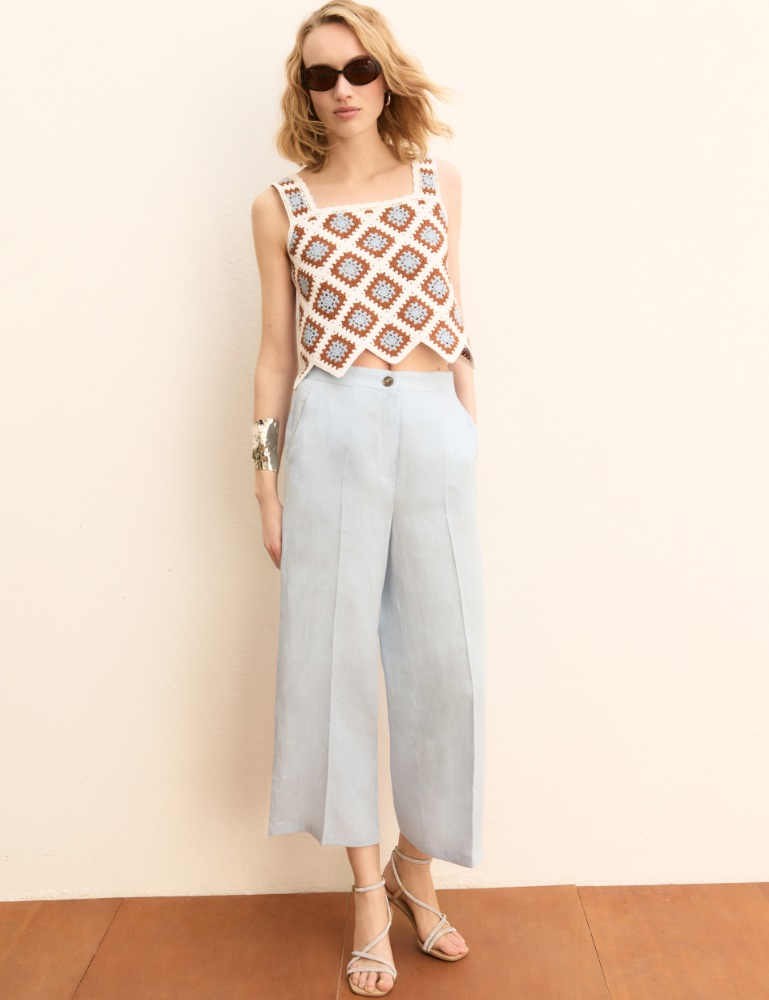 Gilet in crochet con bordo sagomato - Emme - 2