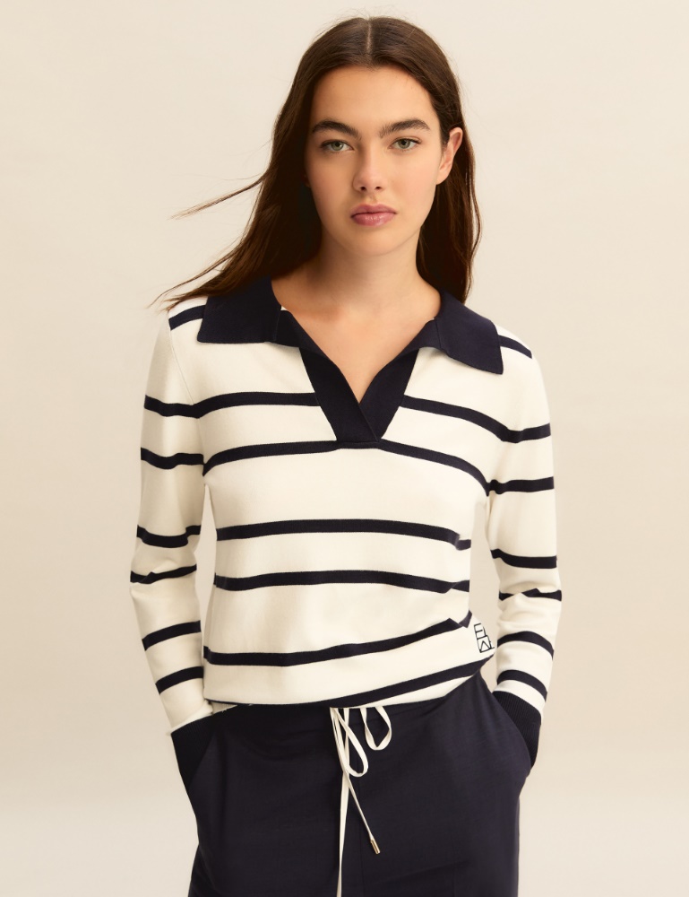 Slim-fit stretch viscose polo shirt - Emme - 6