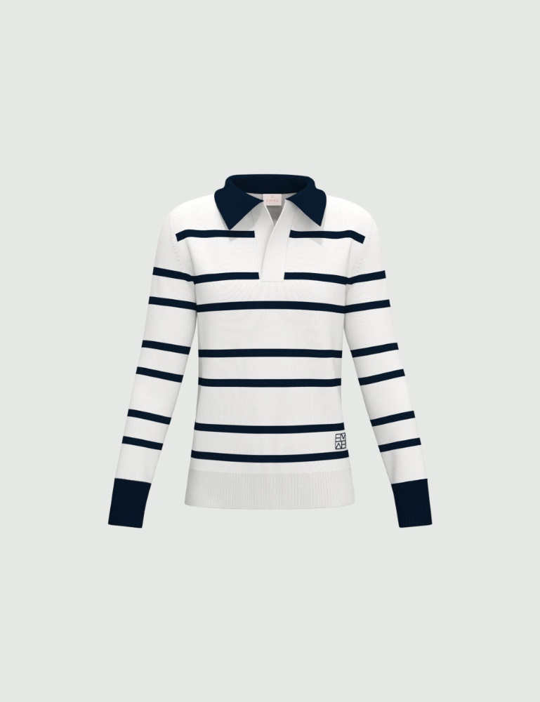 Slim-fit stretch viscose polo shirt - Emme - 4