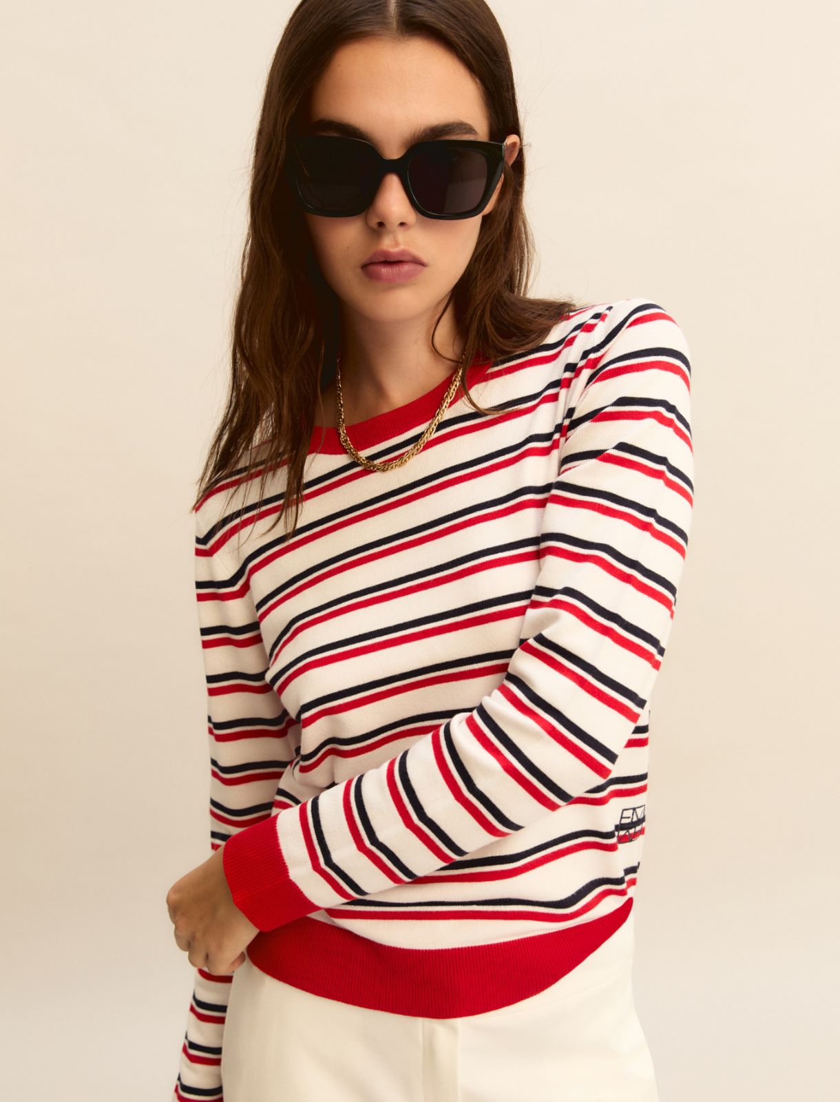 Stretch viscose sweater - WHITE - Emme - 4