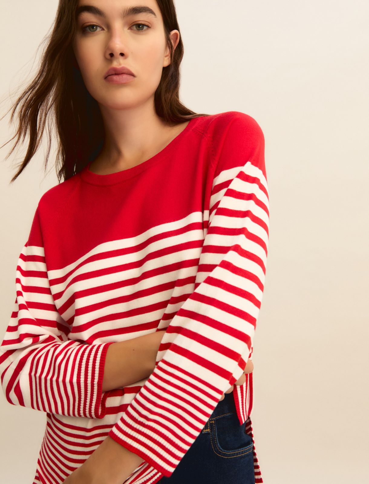 Stretch viscose sweater - RED - Emme - 3