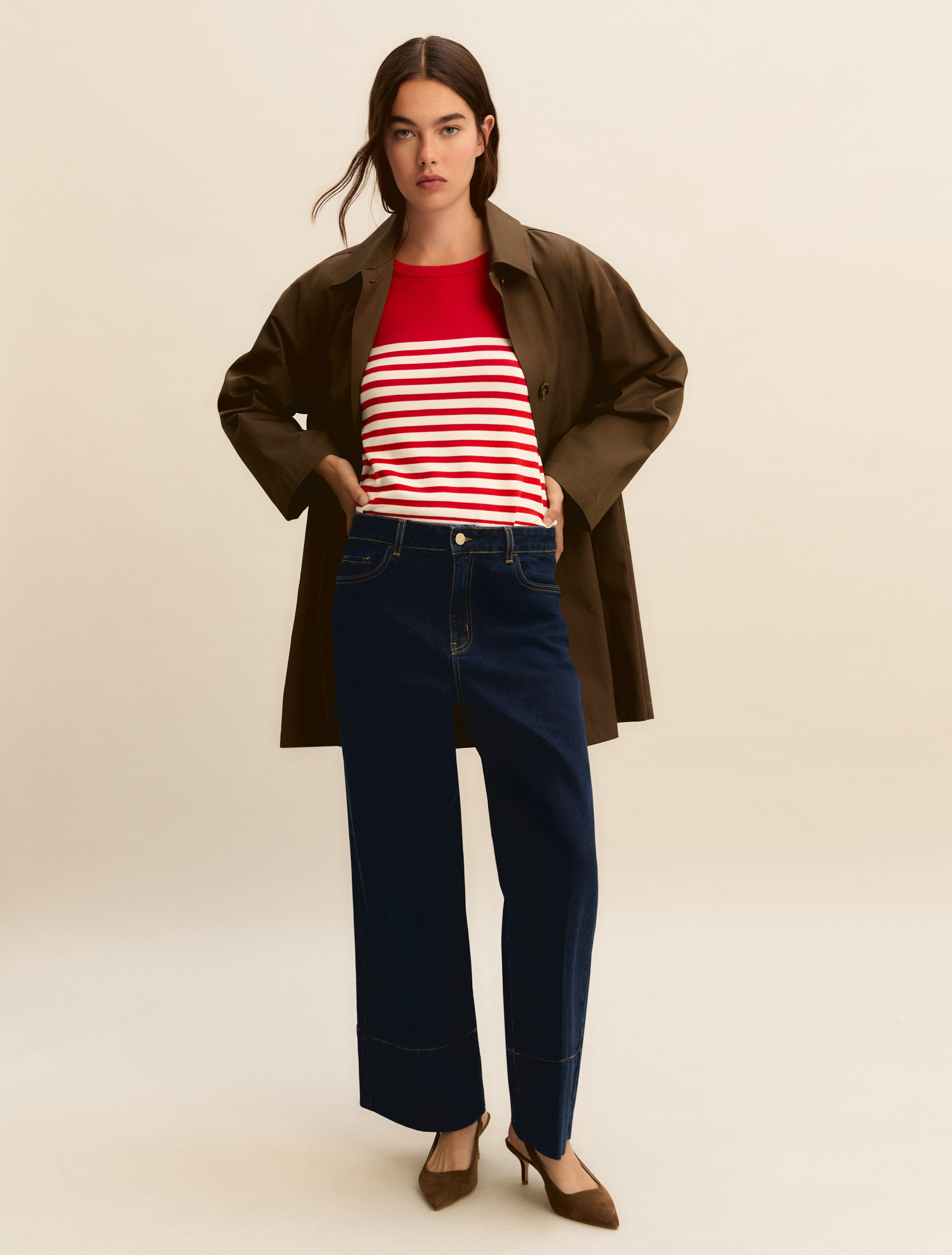 Stretch viscose sweater - RED - Emme - 1