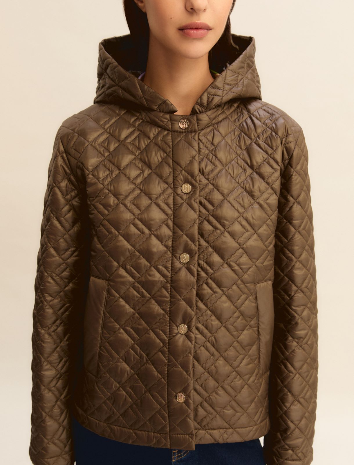 Giubbino trapuntato in tessuto antigoccia - BRUCIATO - Emme - 5