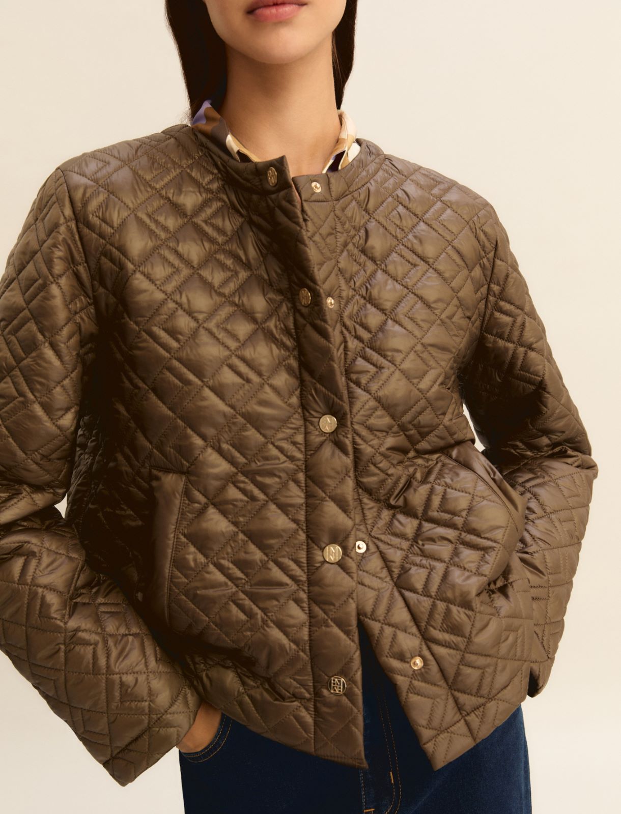 Giubbino trapuntato in tessuto antigoccia - BRUCIATO - Emme - 6