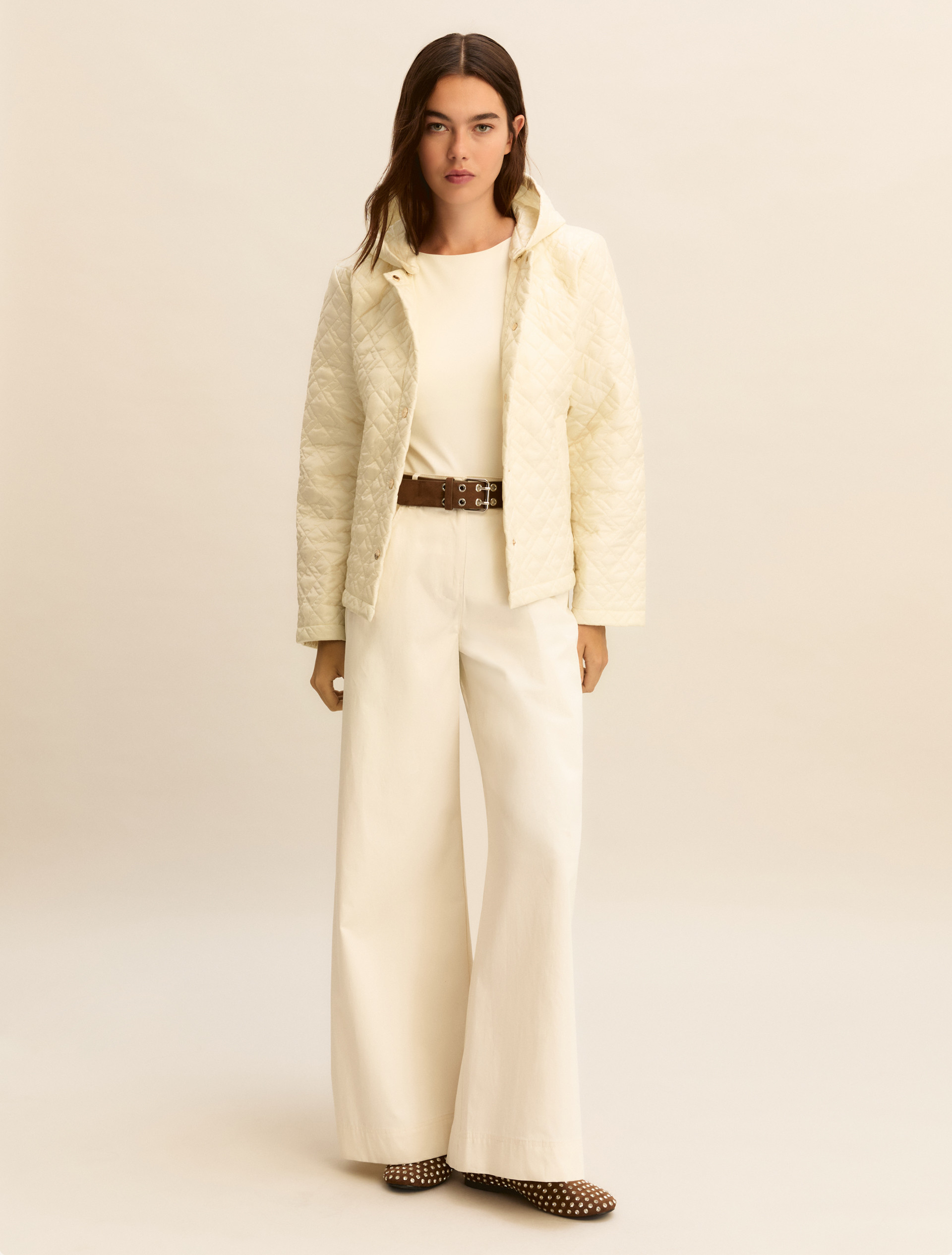 Giubbino trapuntato in tessuto antigoccia - PANNA - Emme - 2