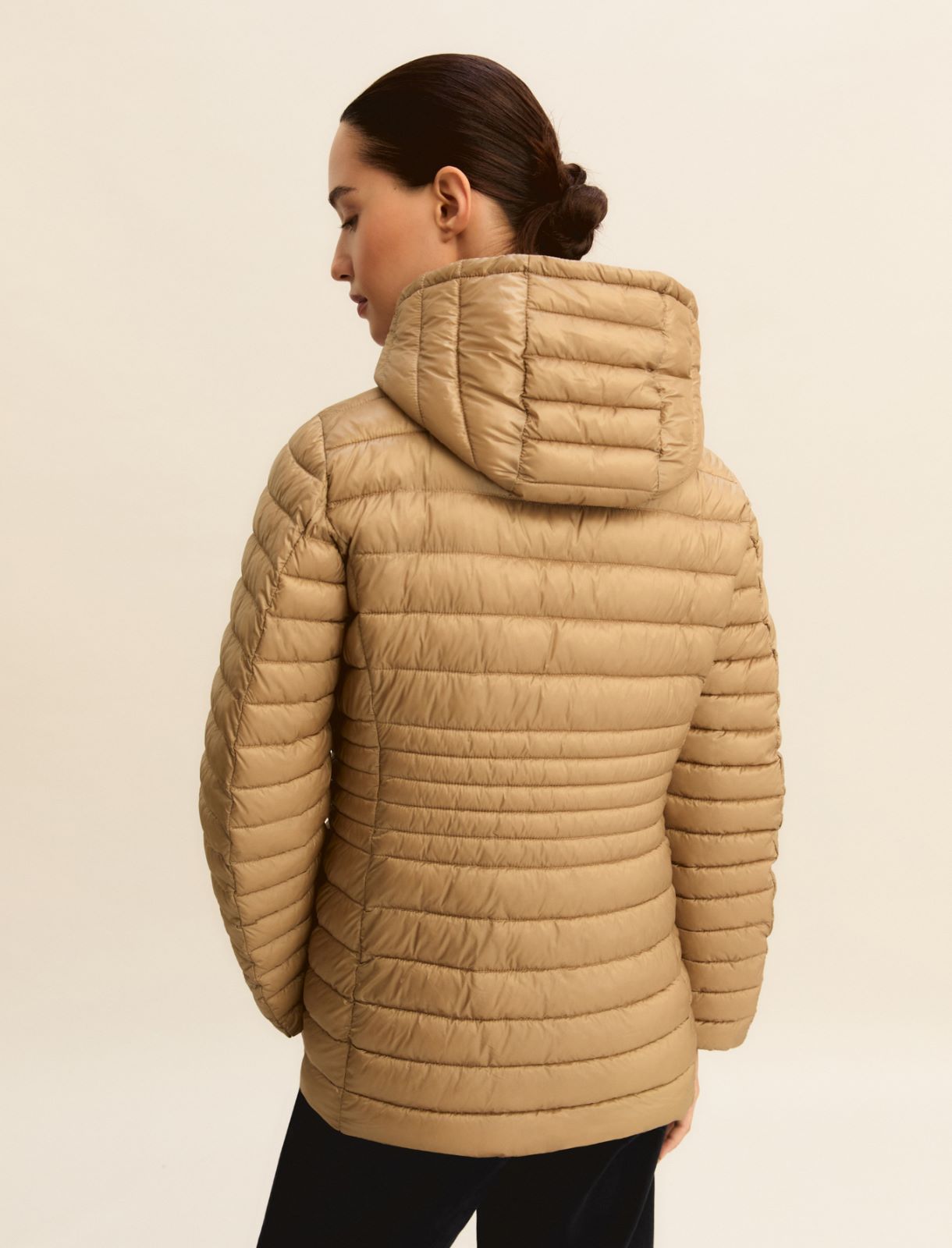 Quilted water-repellent down jacket - CAMEL - Emme - 3
