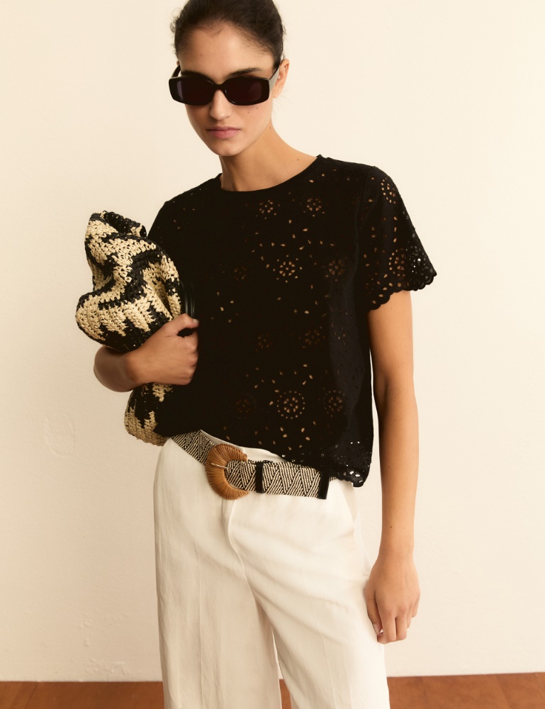 Cintura elasticizzata in rafia - Emme