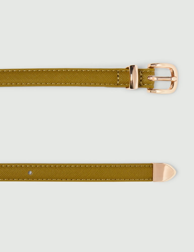 Saffiano leather-look thin belt - Emme - 4