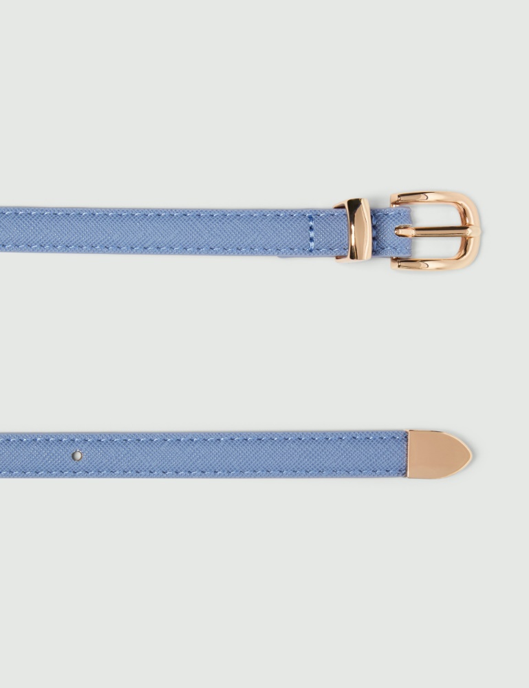 Saffiano leather-look thin belt - Emme - 4