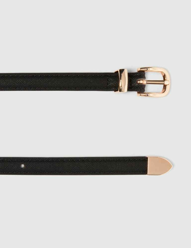 Saffiano leather-look thin belt - Emme - 4