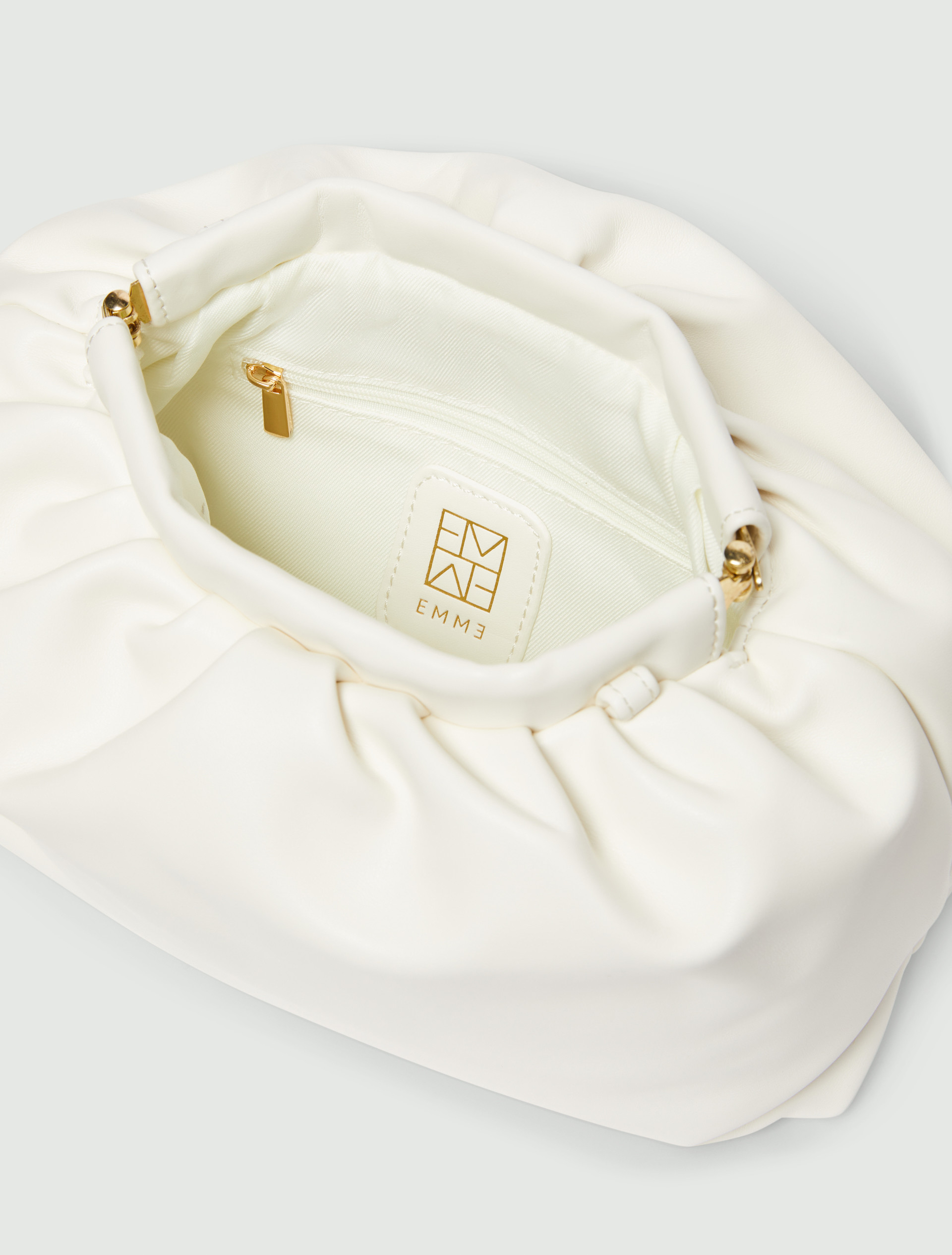 Unstructured clutch - WHITE - Emme - 4