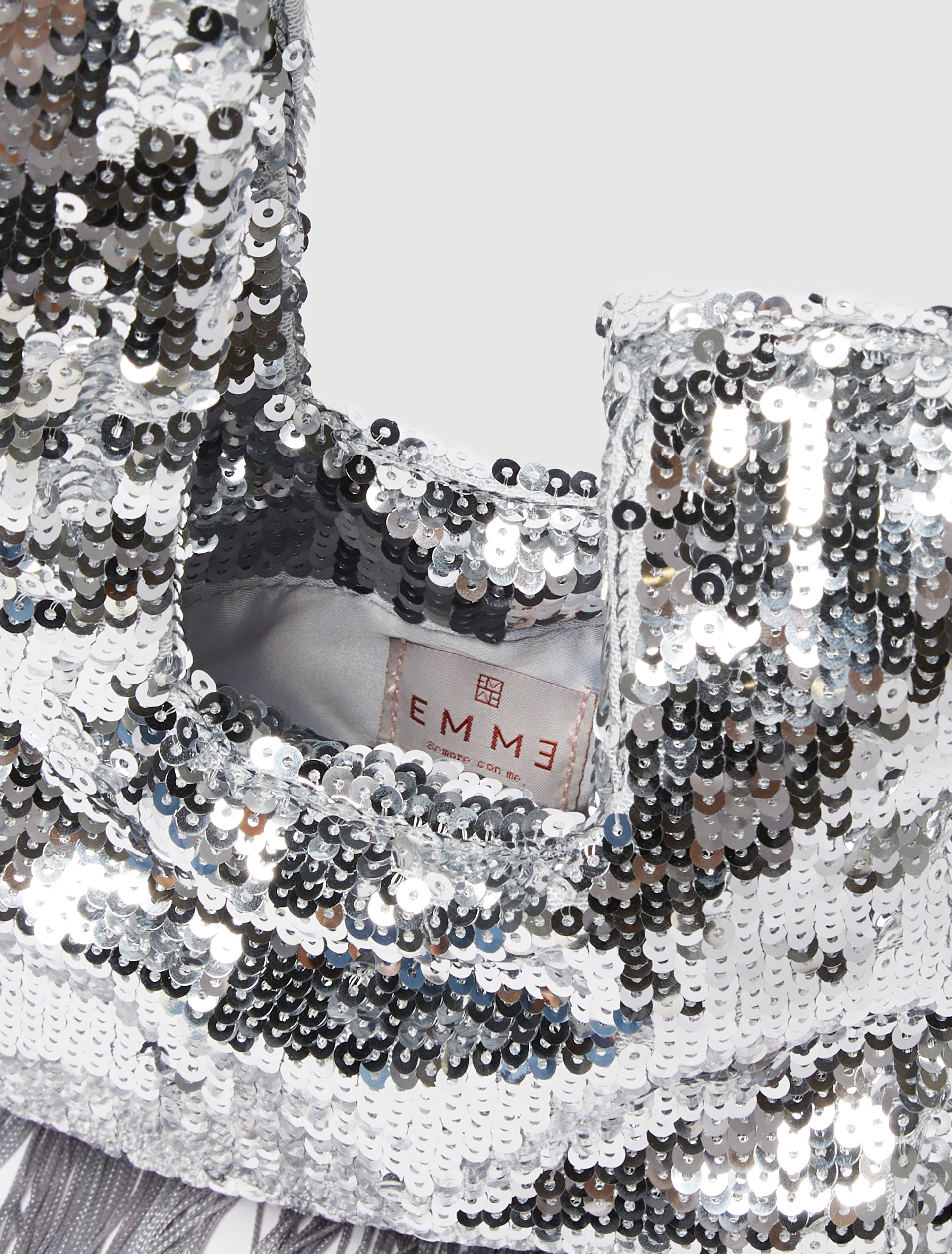 Borsa con paillette - ARGENTO - Emme - 4
