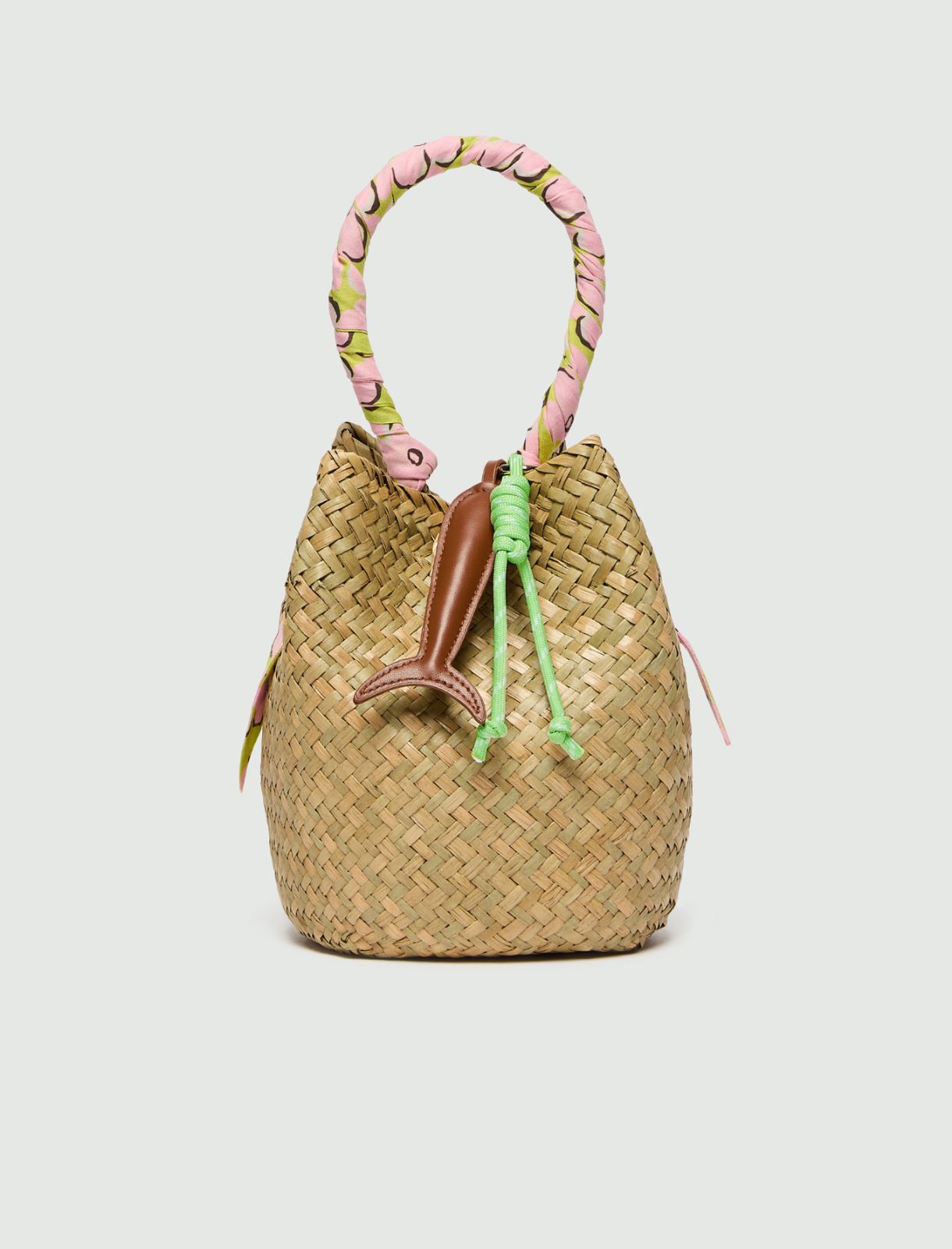 Straw bucket bag - BEIGE - Emme - 2