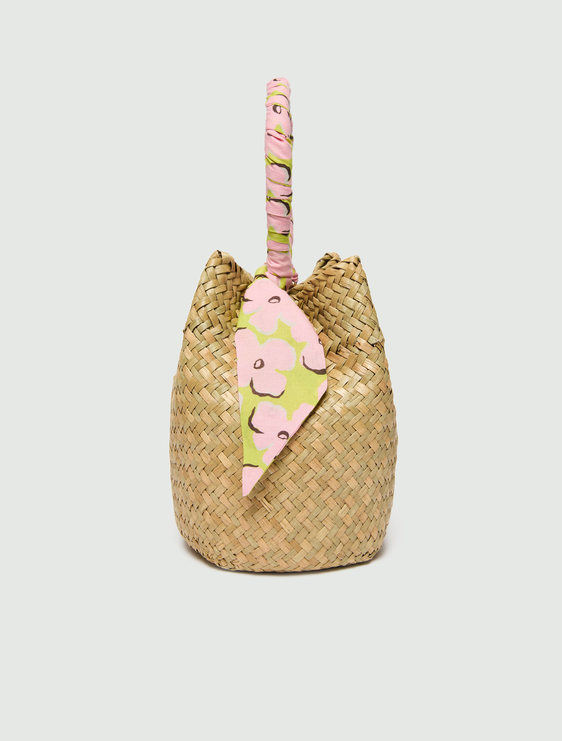 Straw bucket bag - BEIGE - Emme - 3