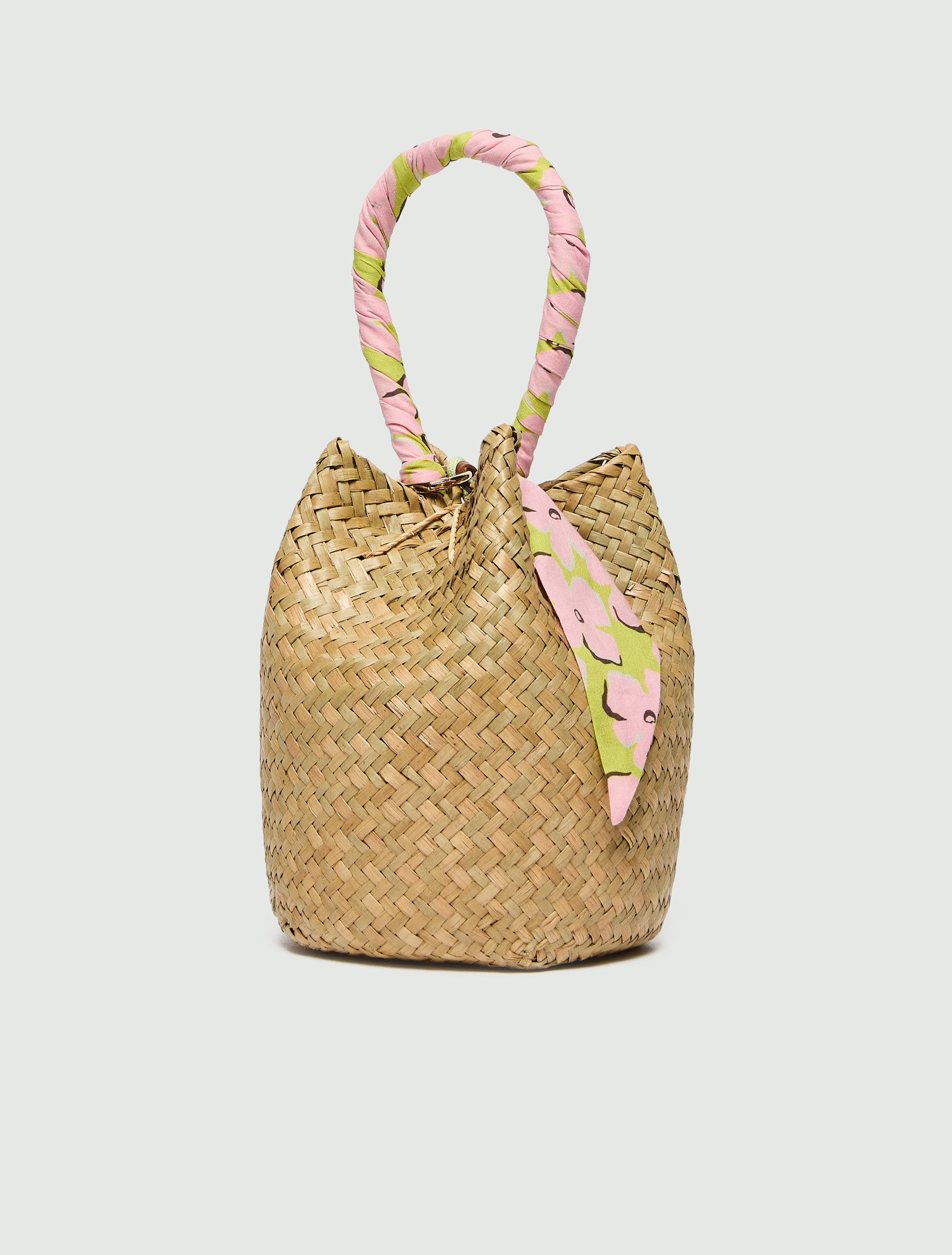 Straw bucket bag - BEIGE - Emme - 6