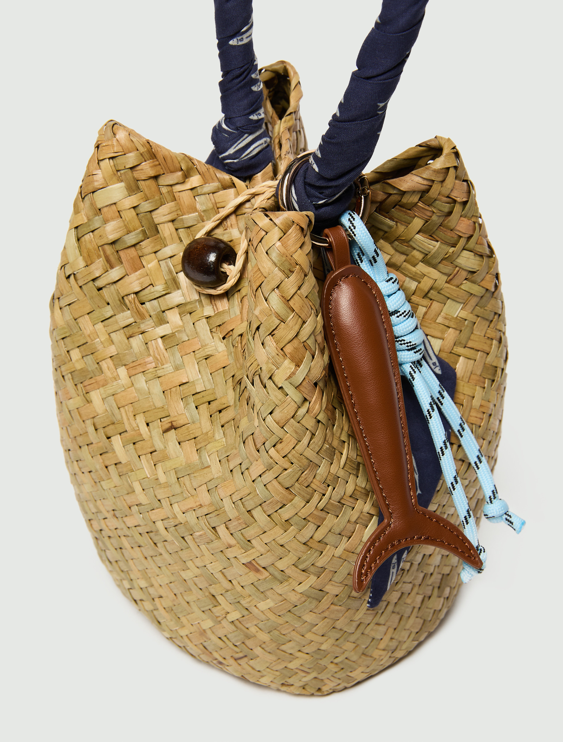 Straw bucket bag - BEIGE - Emme - 4